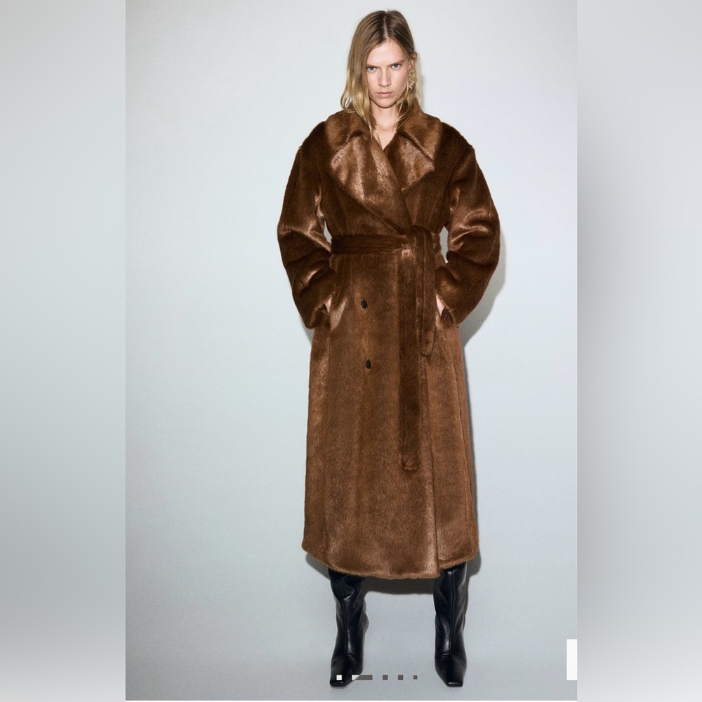 Mango faux fur coat
